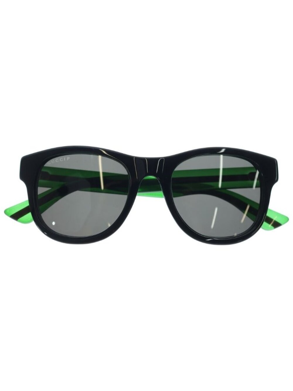 Gucci Wellington Sunglasses Eyewear Black Frame Green Red